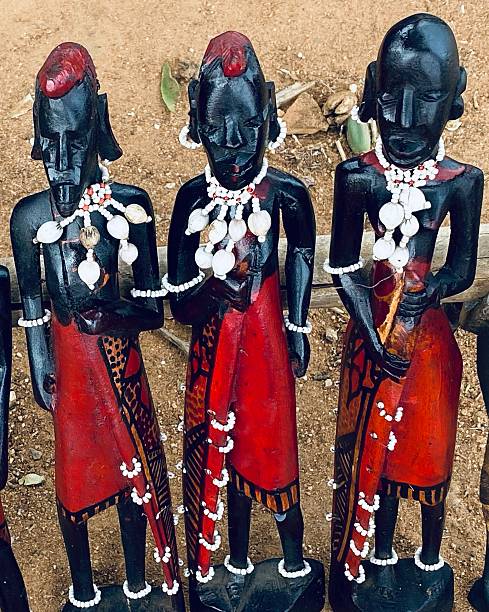 istock Ethiopian Wooden Statues in Red Garments 2234642410