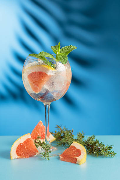 istock Cocktail gin and tonic with ice and grapefruit slices. 2234642913