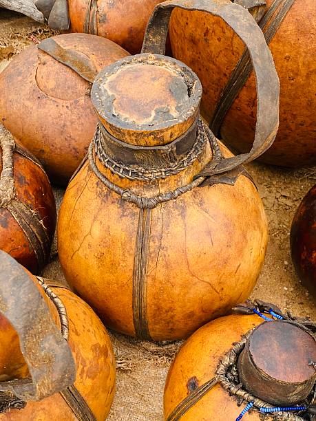istock Traditional Ethiopian Gourd with Leather Strap 2234643324