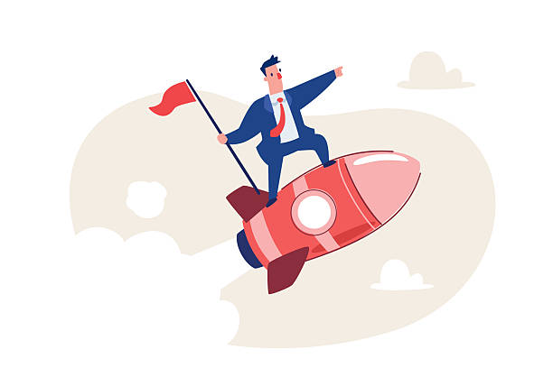 istock businessman with flag riding flying rocket to success 2234648789