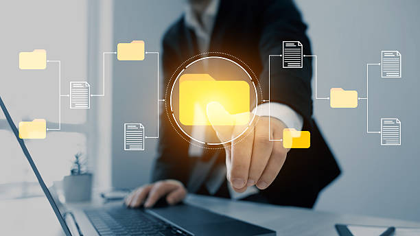 istock Process automation to efficiently manage files and documentation.Document of standards compliance.System of online documentation database and document management. 2234649160