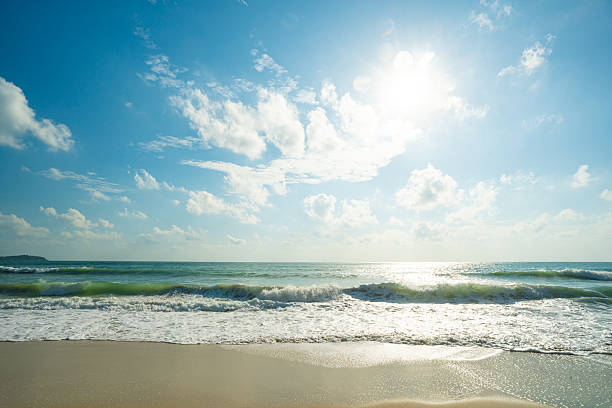 istock White sand beach exotic sea wave tropical sunny day 2234657712