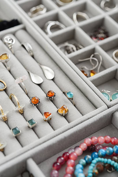 istock Grey velvet Jewelry  Organizer 2234657968