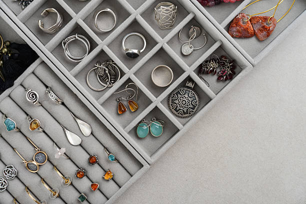 istock Grey velvet Jewelry  Organizer 2234657971