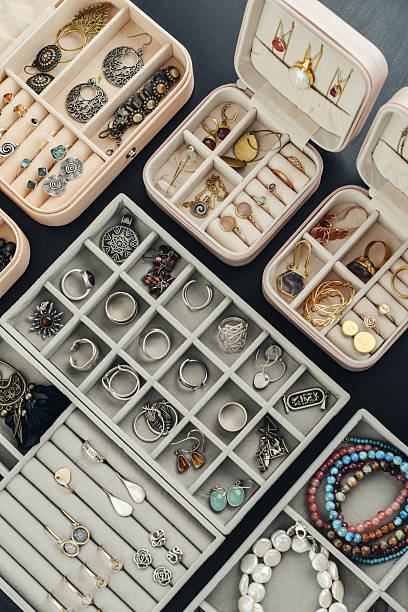 istock Grey velvet Jewelry  Organizer 2234657973
