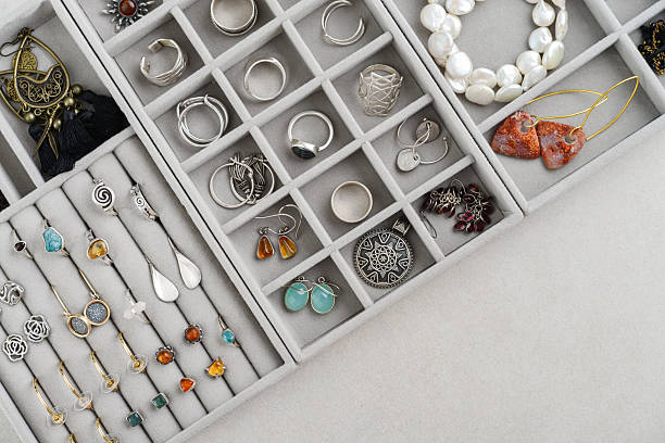 istock Grey velvet Jewelry  Organizer 2234657976