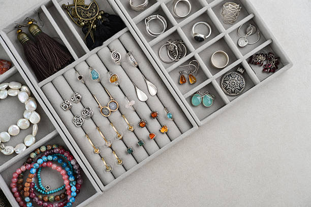 istock Grey velvet Jewelry  Organizer 2234657977