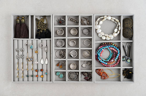 istock Grey velvet Jewelry  Organizer 2234657985