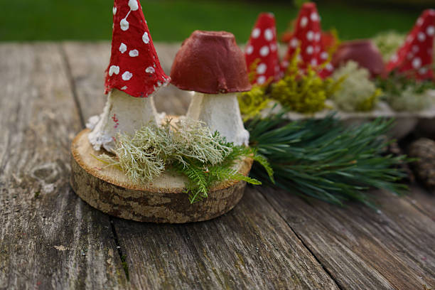 istock Autumn craft using natural materials and recycled supplies, embracing zero waste principles. 2234659296