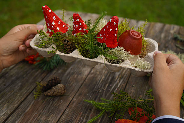istock Fun, eco-friendly projects for children using egg cartons and natural supplies. 2234659727