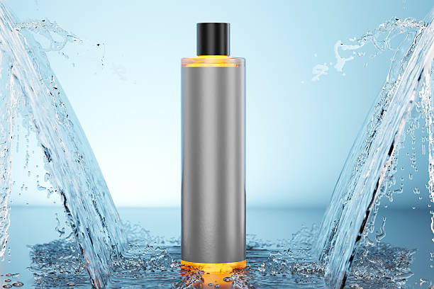 istock Cosmetic products in water splash on blue background. 2234670766