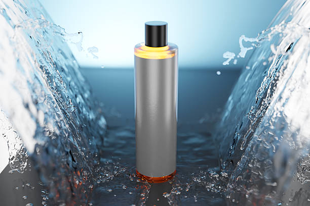 istock Cosmetic products in water splash on blue background. 2234670768
