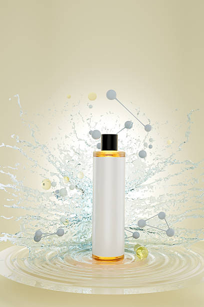 istock Cosmetic products in water splash on beige background. 2234670780