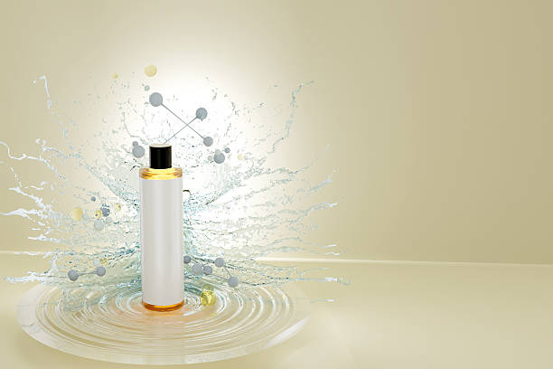 istock Cosmetic products in water splash on beige background. 2234670798