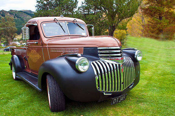 Christchurch, New Zealand -  April 26, 2015: Ford Pickup from 1936 at a classic and vintage car event at Christchurch New Zealand.