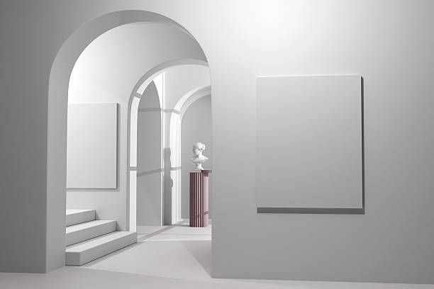 3d render white stripe wave background