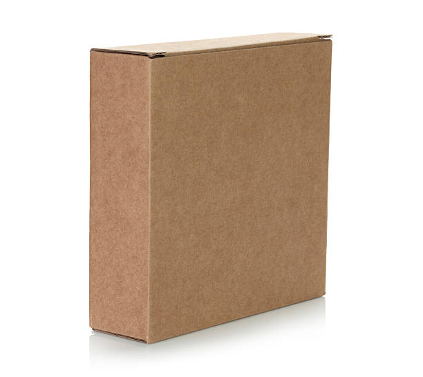 istock Thin kraft cardboard box, isolated on transparent background. Minimal, eco-friendly packaging concept, versatile for storage, gifts, shipping, and product presentation 2234682306