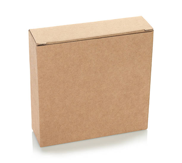 istock Thin kraft cardboard box, isolated on transparent background. Minimal, eco-friendly packaging concept, versatile for storage, gifts, shipping, and product presentation 2234682501