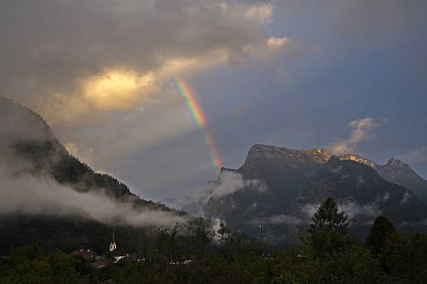 Cloudy morning in St. Martin bei Lofer, Austria, Europe