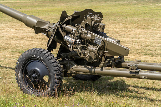 istock Old soviet divisional 85-mm calibre D44 field artillery gun on open grassland 2234688550