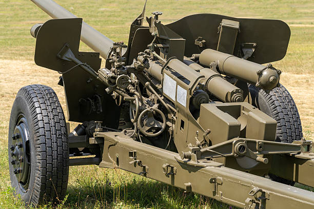 istock Old soviet divisional 85-mm calibre D44 field artillery gun on open grassland 2234688557