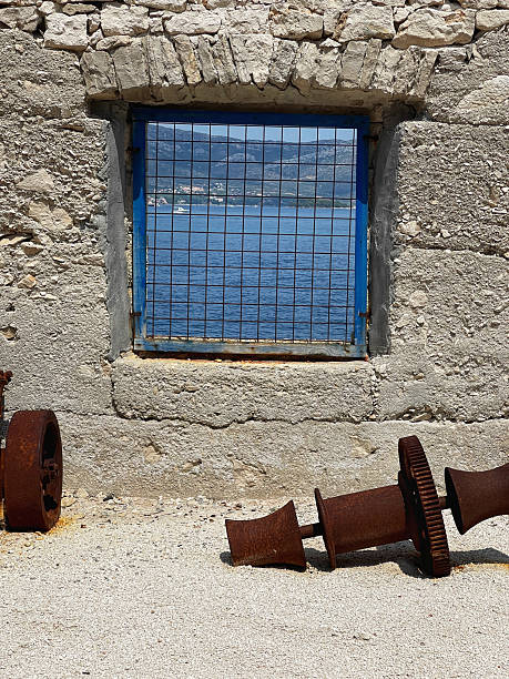 istock Quarry Wall Window and Rusted Winch, Vrnik Island 2234690841