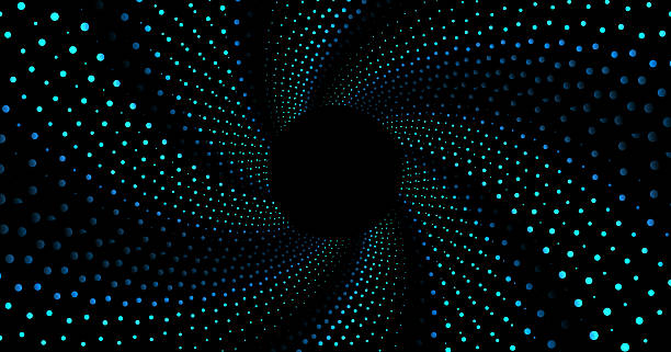 istock Modern circle line geometric banner abstract background in black gradient colors design. For landing page, book covers, brochures, flyers, magazines, any brandings, banners, headers, presentations, and more 2234696276