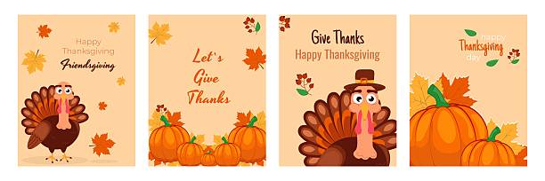 istock Set of postcards, invitations, Happy Thanksgiving Day 2234697254