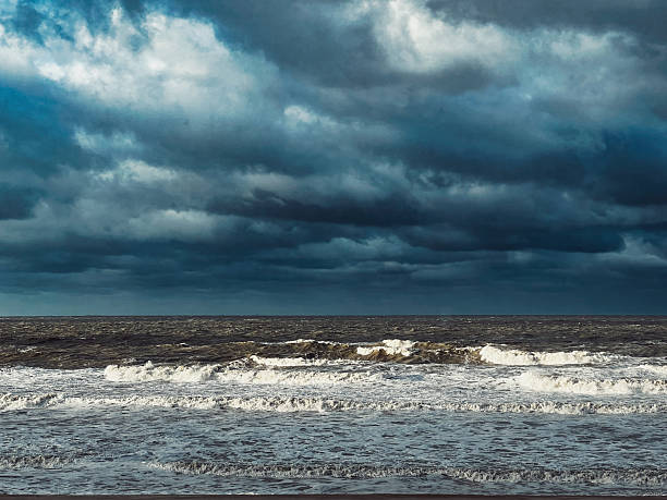 Ominous clouds over the North Sea .