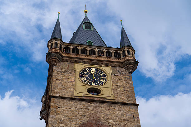 Prague, Czech Republic - April 5, 2025: Cityscape. Old Town Square. Prague Astronomical Clock