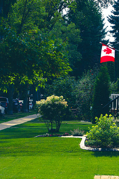 istock Calgary park with Canadian flag 2234704265