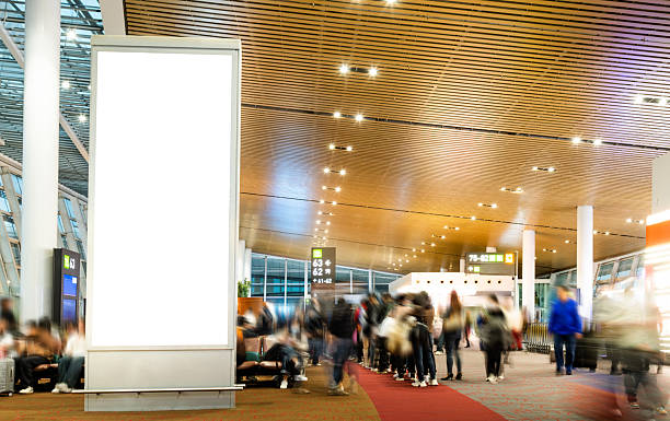 istock A blank billboard  in the airport terminal 2234708482