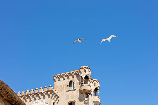 Abandoned coastal watchtower on rocky cliffs. Tarifa. Spain. September 2025. High quality photo