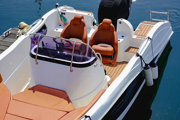 istock Top view from a Yacht anchored in a marina 2234709683