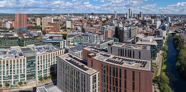 istock Leeds Cityscape with Solar Panels and River Aire – Aerial Image 2234713856