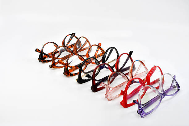 istock Row of glasses with cat eye shape frames in different colours 2234720369