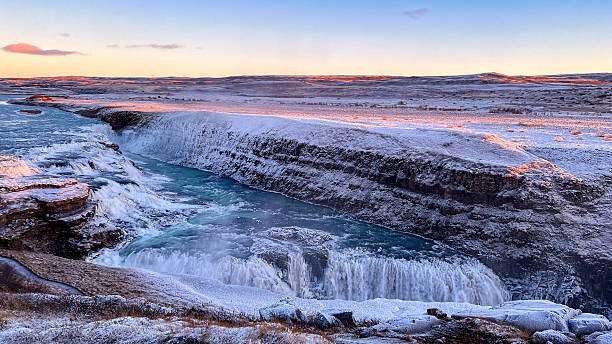 istock Gullfoss Waterfall Winter Southwest Iceland Sunset 2234721627