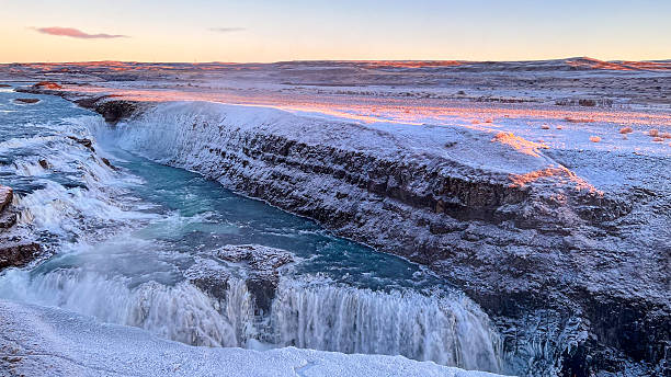 istock Gullfoss Waterfall Winter Southwest Iceland Sunset 2234721641
