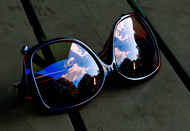 Reflection in the glass of sunglasses