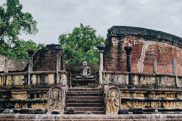 Ancient temple ruins in jungle, Polonnaruwa