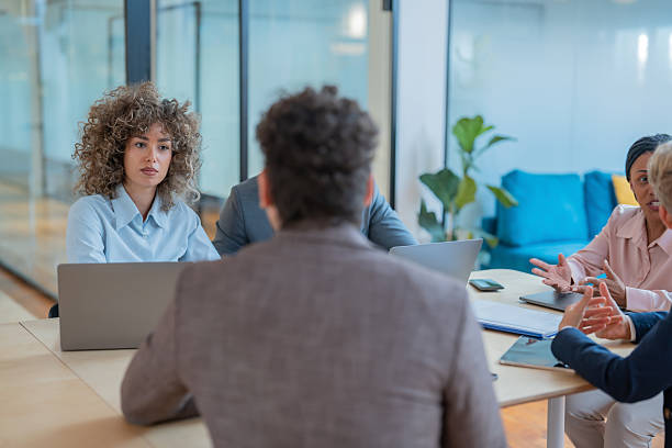 istock Business team discussing strategy during office meeting 2234756503