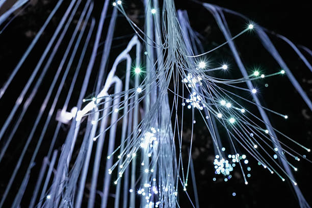The technological lines of optical fiber luminescence