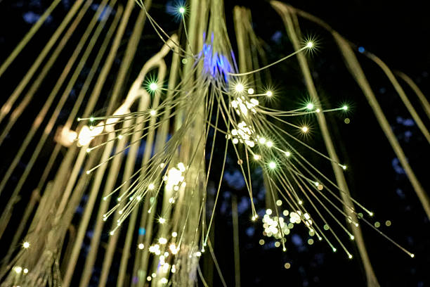 The technological lines of optical fiber luminescence