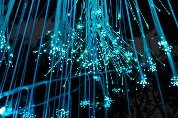 istock The technological lines of optical fiber luminescence 2234774891