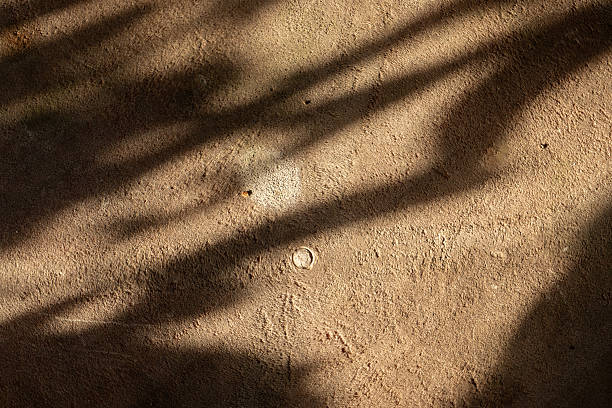 istock Abstract background of a rough sandy texture with strong, dramatic diagonal shadows from the morning sunlight 2234776024