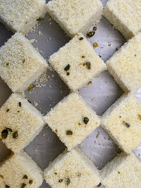 Delicious Indian dessert coconut burfi
