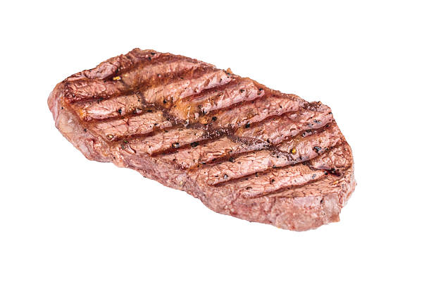 istock Grilled Top blade steak, shoulder beef meat isolated on white background. top view 2234804918