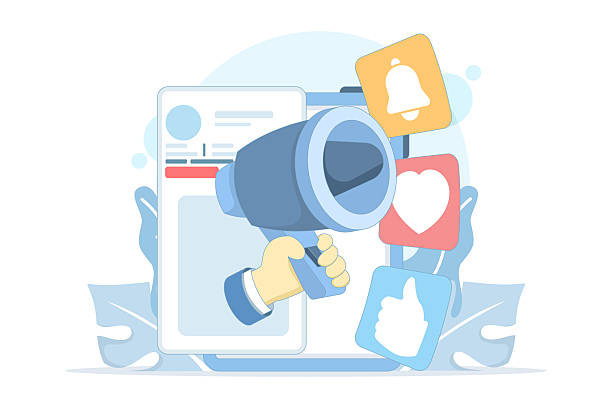 istock Flat vector illustration of social media marketing concept. Trending posts, viral content, likes, hashtags, comments, and strategy for online business growth, startups, and website landing pages. 2234810910