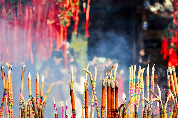 istock Burning incense in Chinese temple 2234815883