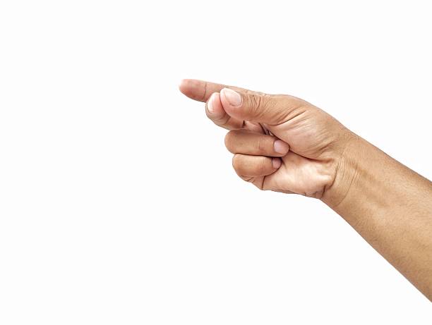 istock Asian man's hand holding something isolated on white background 2234819144